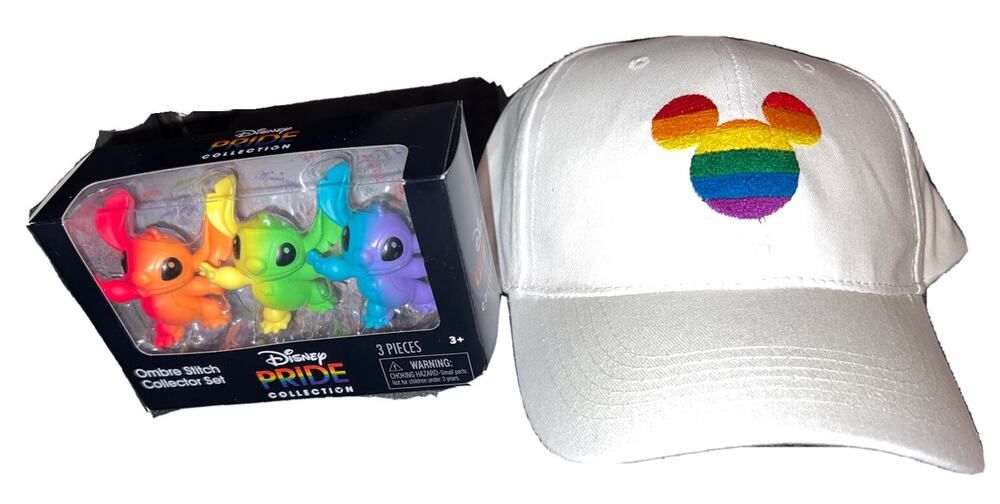 Disney Stitch Pride Collection 3 Piece Ombre Collector Set-Mickey Hat Baseball